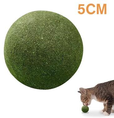 Happy Pet Pantry PurrFresh Giant Catnip Ball Toy For Indoor Cats With Natural Gallnut Dental Care 5cm