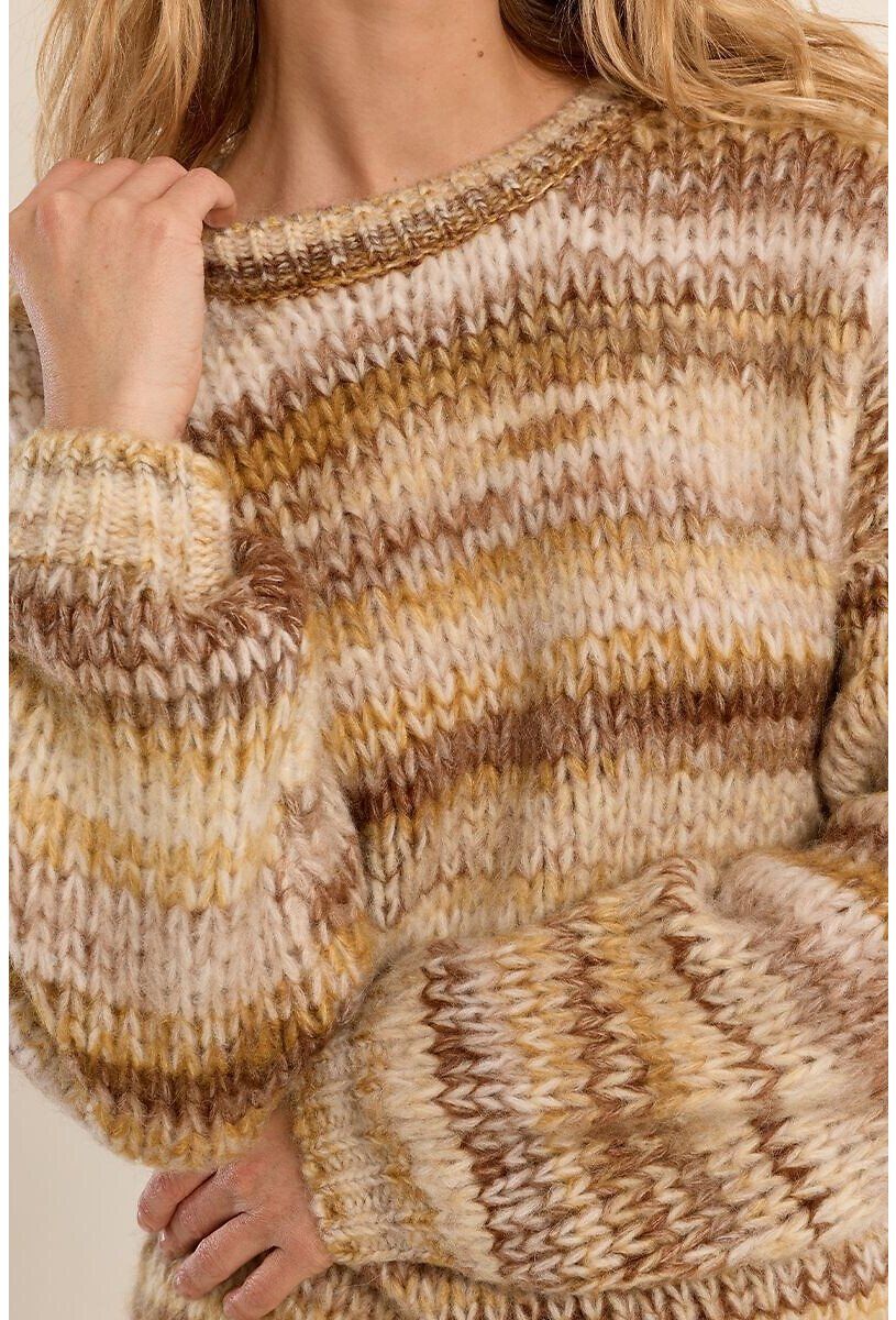 MOLLY BRACKEN Pull col rond imprimé tie and dye