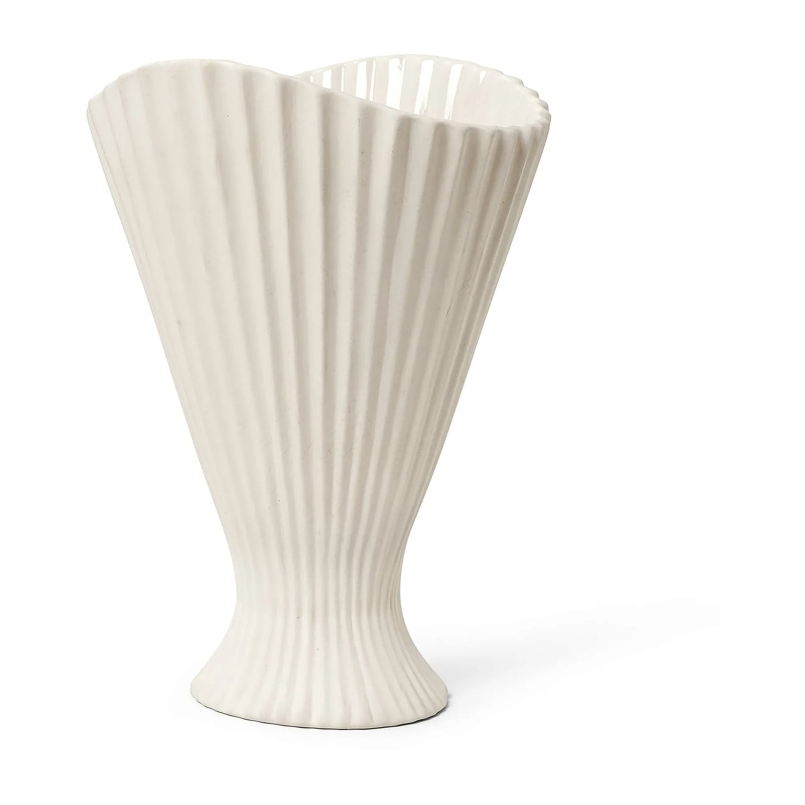 Ferm Living Fountain vaas, wit, Hoogte: 30,5 cm