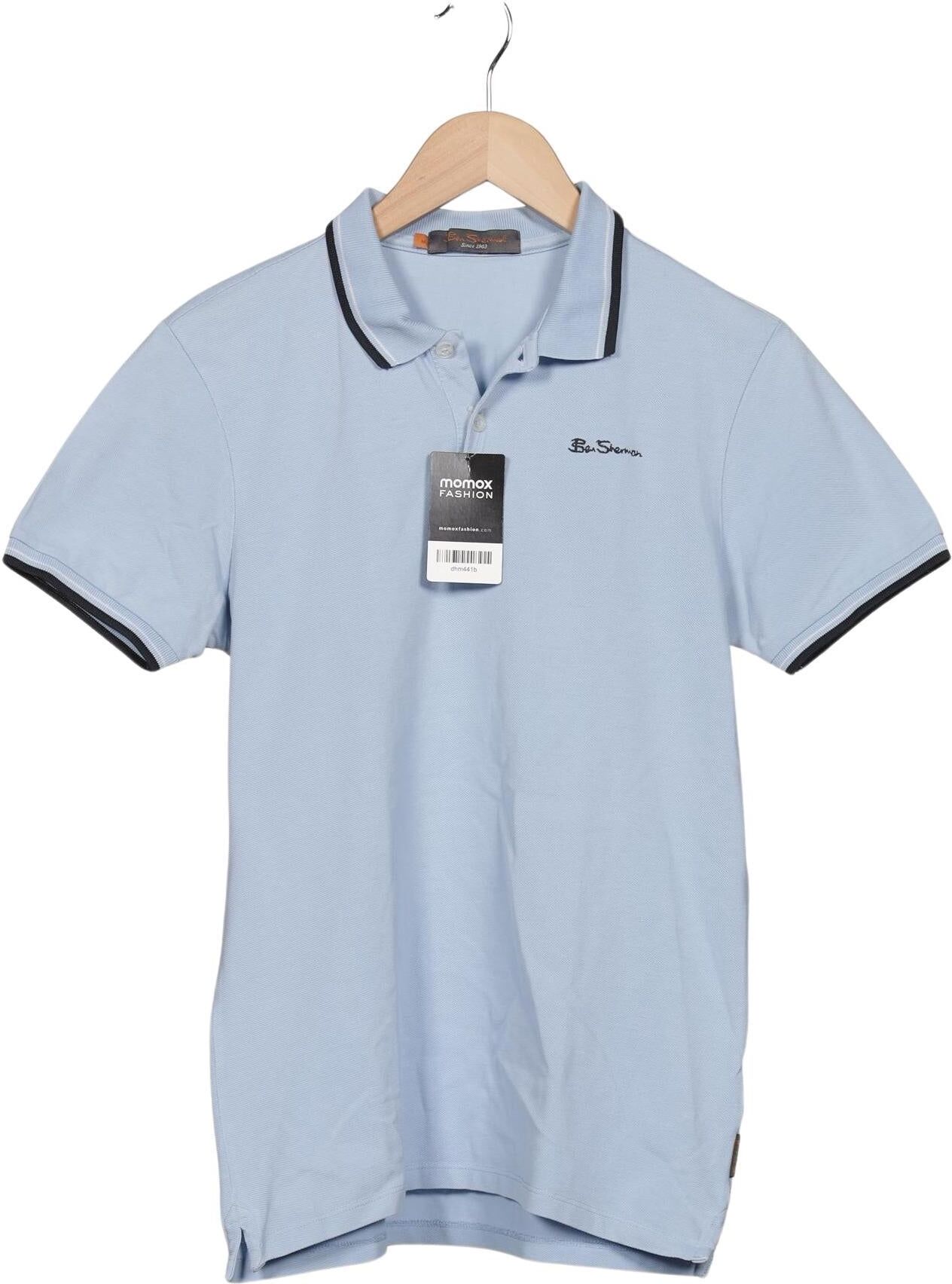Ben Sherman Herren Poloshirt, Hellblau, Gr. M, Baumwolle - Second Hand