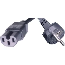 HPE C15 to CEE 7-vii Power Cord (2.50 m), Stromkabel, Schwarz