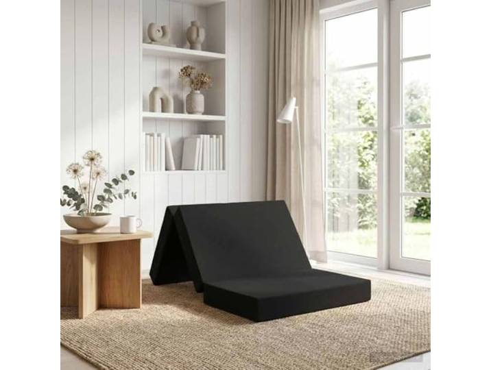 KTHLBRH Klappsofa Bett mit Polyesterbezug, 90 x 67 x 45 cm, Schwarz Kompakte Faltform, Schaumstoffpolsterung, verstellbarer Mechanismus, abnehmbarer Reißverschlussbezug, vielseitig nutzbar