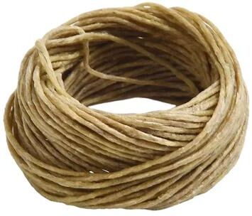 Uplift Treasures Organic Beeswax Coated Hemp Candle Wick Roll dark Brown