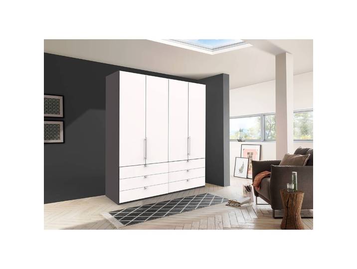 Armoire à portes pliantes II 200 x 216cm Marron/Havanna/Blanc
