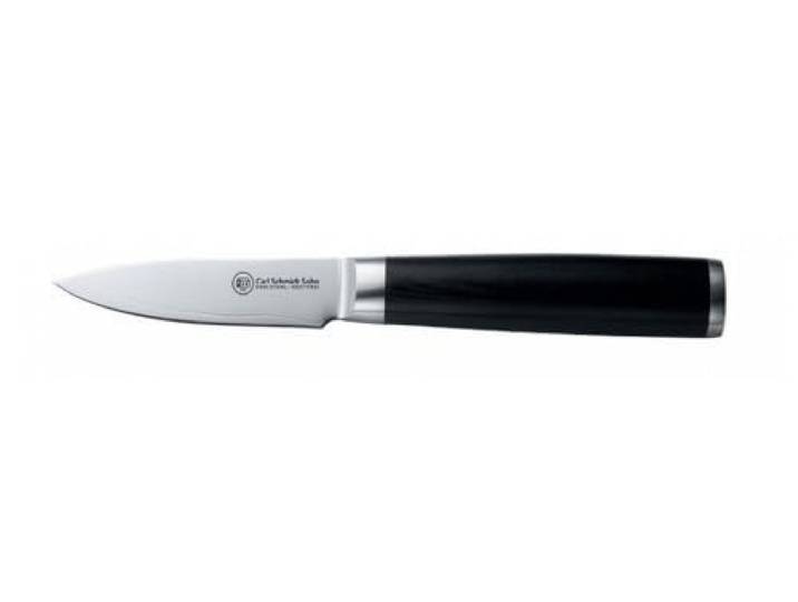 CARL SCHMIDT SOHN Spickmesser Konstanz aus Damaststahl und Holz in der Farbe Silber-Schwarz, Klingenlänge: 9cm, 071349