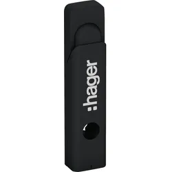 Hager FZ537 Schwenkhebel, univers, für FR Schränke, mit Hager Logo