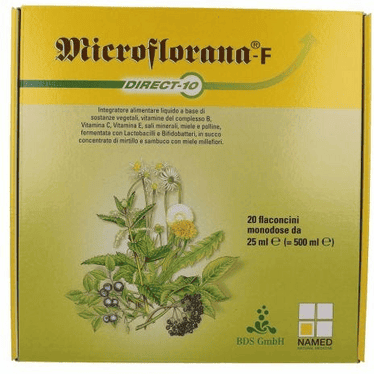 Named Microflorana F Direct 10 Integratore Benessere Intestinale 20 Flaconcini