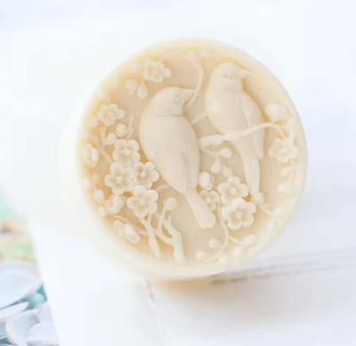 Inspire Curations Round Bird And Flower Silicone Mold For Soap Candle Resin And DIY Crafts Round Bird And Flower Silicone Mold For Soap Candle Resin And DIY Crafts