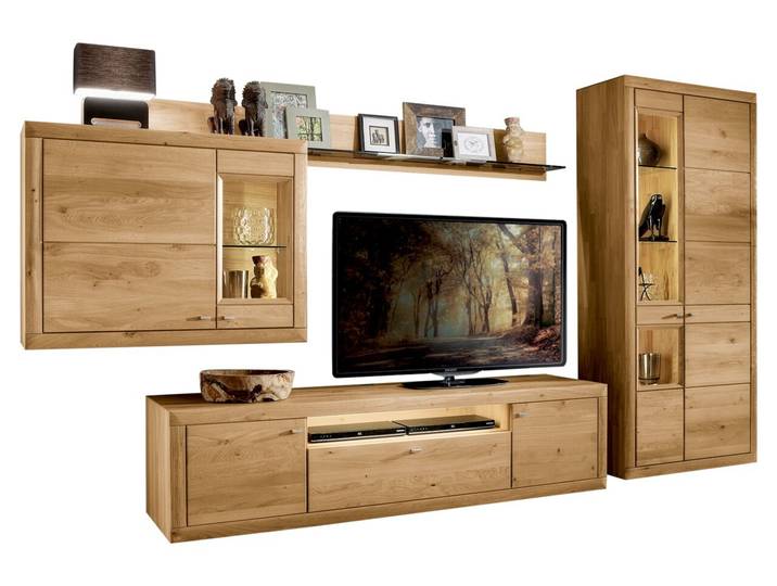 Wöstmann Markenmöbel Wandkombination AURUM, wildeiche, Massivholz