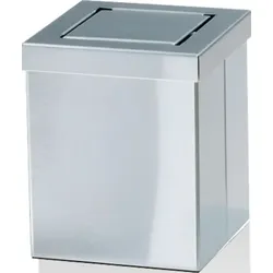 Contract Badezimmer-Abfallbehälter 15 cm Stahl matt mit Klappe