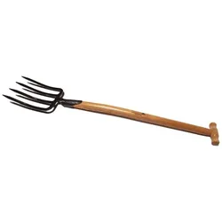 Krumpholz Spatengabel m.Schienenzwinge,Lanzenzinken Zinken-L.260mm 1140mm