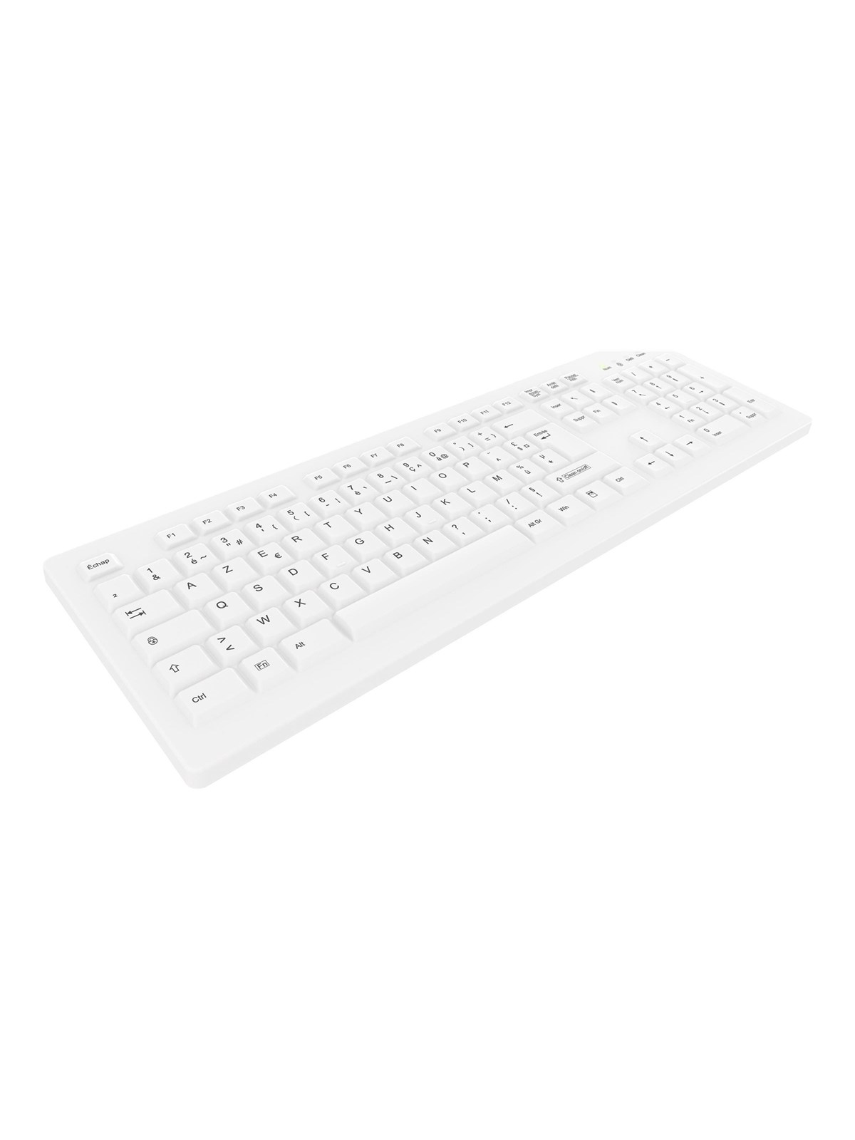 Cherry Contour Active Key MedicalKey AK-C8100 - keyboard - medical hygienic design full size - AZERTY - French - white Input Device - Tastatur - Französisch - Weiss