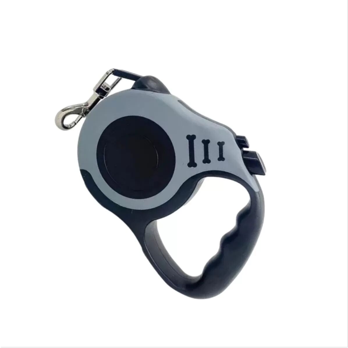 INF 5M Automatische Einziehbare Hundeleine - Einhand-Bremse & Auto-Lock, Rutschfester Griff, Polyester kompatibel mit Zinc Schwarz