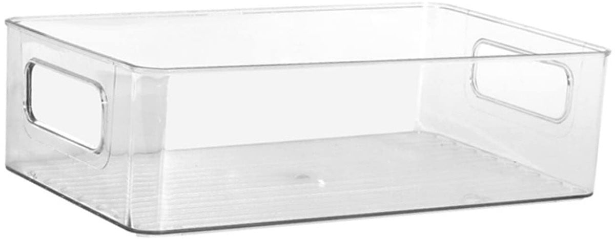 Dailygoods Opbergmand Doorzichtig met Dubbele Handgrepen van PET Plastic