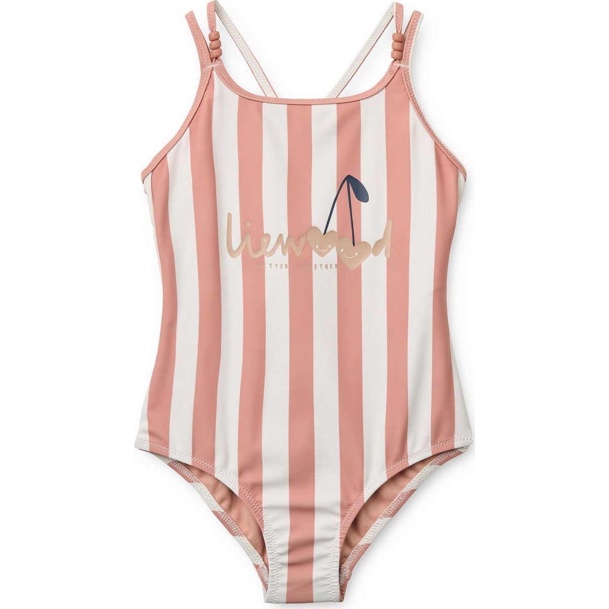 Liewood Suna Stripe Swimsuit coral blush / creme de la creme stripe (2664) 86 LW19673-2664-86-CU