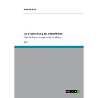 Die Beschreibung des Unsichtbaren, Taschenbuch von Reinhard Blew, GRIN, 978-3-656-40081-3