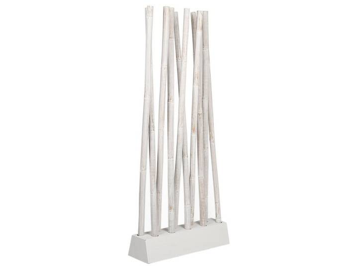LebensWohnArt Paravent Stilvoller Bambus Raumteiler PARAVENTO Weiß ca. 97x200cm (BxH)