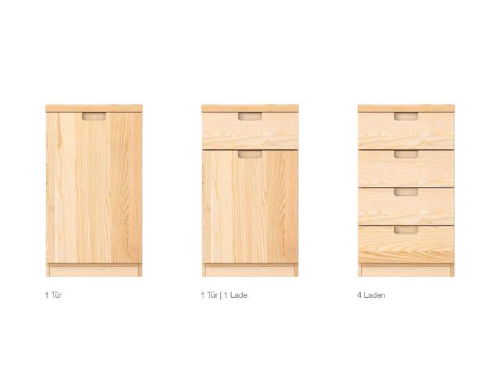 Kommode „Lukas“ 50 cm Esche Massivholz Esche