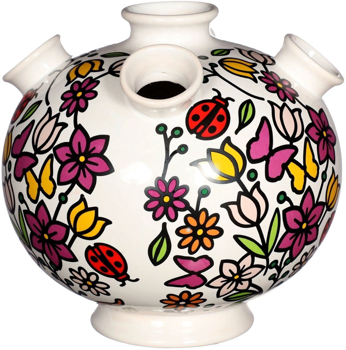 Daan Kromhout Tulpenvaas Doodle wit H 18 cm Ø 18 cm