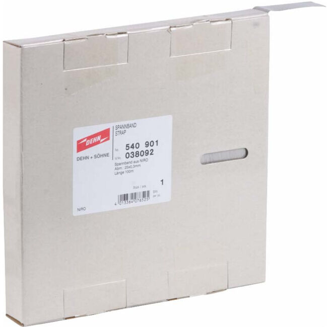 DEHN Bande de tension 25x0,3mm L100m NIRO SPB25X03L100MV2A ; Dehn & Söhne (540901)