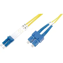 DIGI DK-2932-03 - LWL Patchkabel, LC / SC Duplex, OS2, 09/125 μm, 3 m