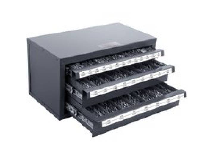 VEVOR Distributeur de Forets 29 Compartiments Étiquetés de 1/16 à 1/2 po Boîte de Rangement pour Forets à 3 Tiroirs Coffret Vide pour Forets Identification Facile Empilable Rangement Mèches Atelier