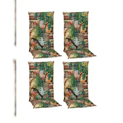 beo Hochlehner 4er Set Texas BE743 Dschungel Print mit Vogel