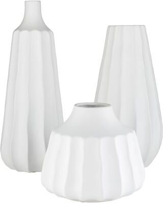 Livabliss Telesco Modern Ceramic Bud Shaped Vase Set (3 pieces)