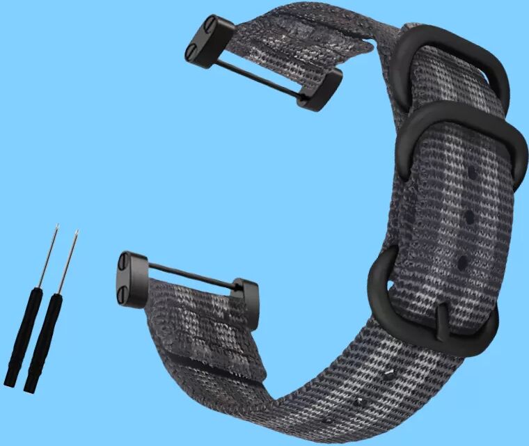 INF Nylon-Uhrenarmband der SUUNTO Core Expedition-Serie grau + schwarz