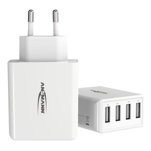 30W Ansmann Home Charger HC430 (weiß, intelligente Ladesteuerung, Multisafe-Technologie)