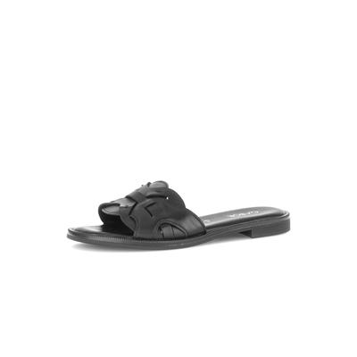 Pantolette GABOR, Damen, Gr. 36, Synthetik, schwarz, Kalbsleder, Schuhe Pantolette, Sommerschuh mit dezentem Blockabsatz