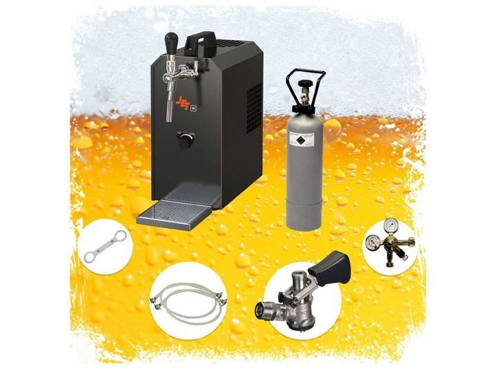 ich-zapfe Bierzapfanlage Komplett Set - Zapfanlage, Bierzapfanlage JET 30 Bierkoffer, Durchlauf
