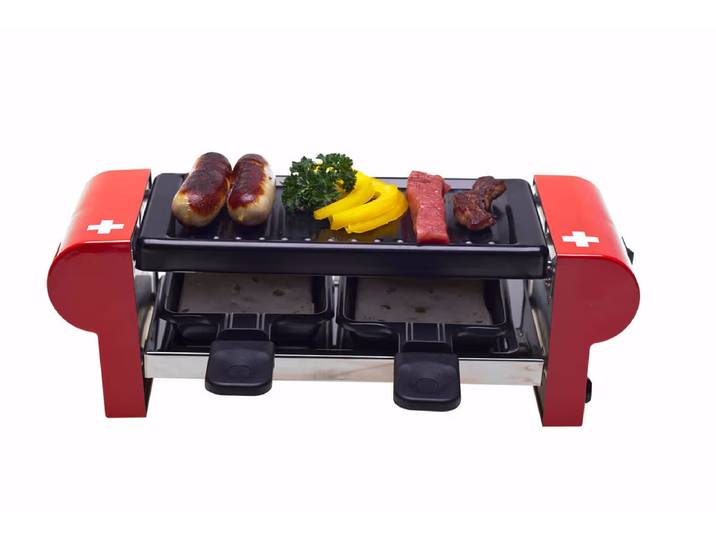 Nouvel CH-Kreuz Raclettegerät – Raclette Ofen/Raclette Grill – rot
