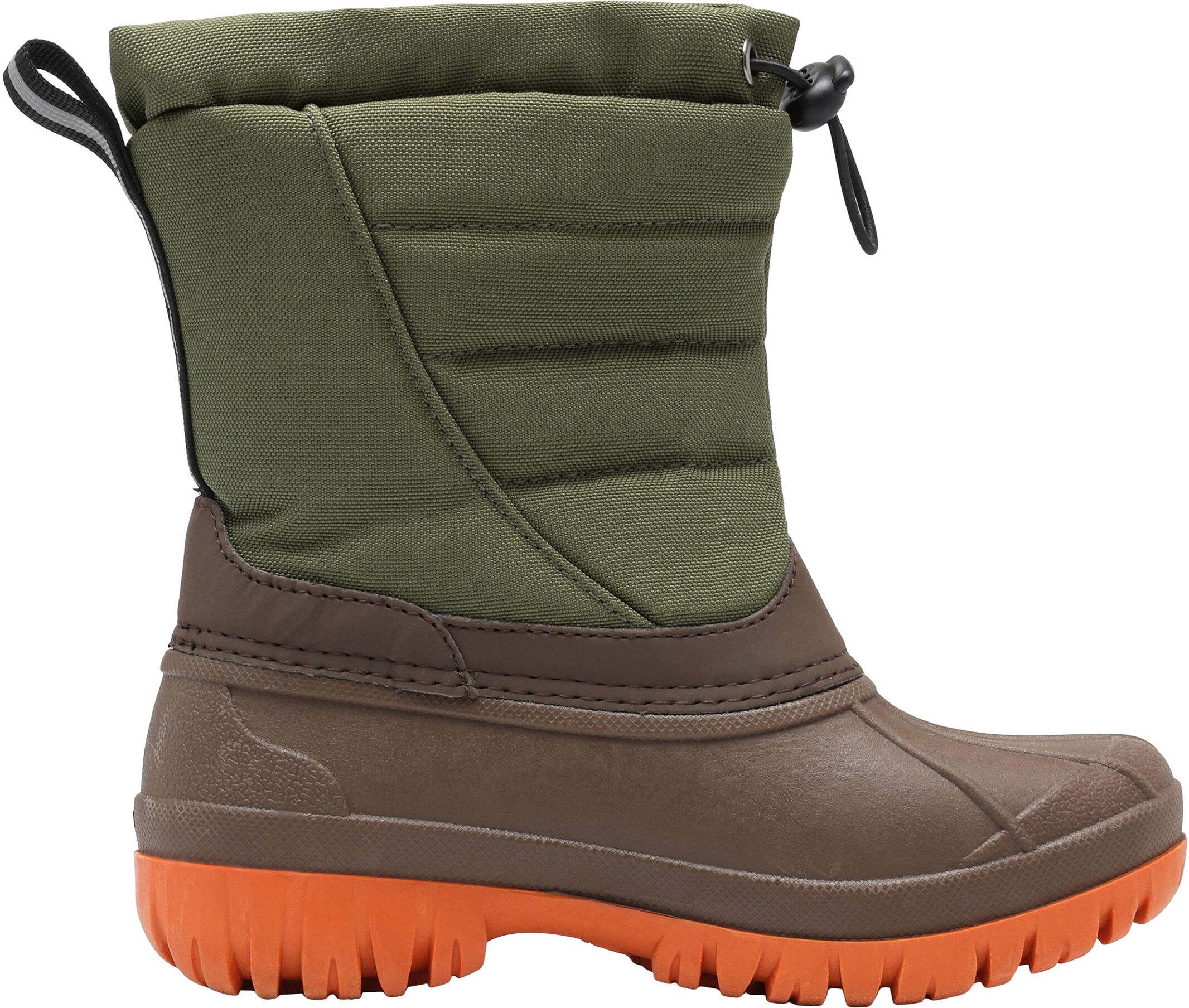Winterboots KANGAROOS "K-Ben", Jungen, Gr. 33, wärmend, grün (olive, burnt orange), Synthetik, Textil, Schuhe Winterboots, Wasserabweisend,Winterschuhe, Winterstiefel, Snowboots olive, burnt orange 33, wärmend