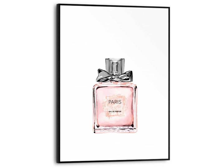 Poster REINDERS Parfümflasche , rosa (farbe bild(er): rosa), B:30cm H:40cm T:1,6cm, MDF, Bilder, Poster