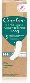 Carefree Organic Cotton Long pensos diários 24 un.. Organic Cotton Long