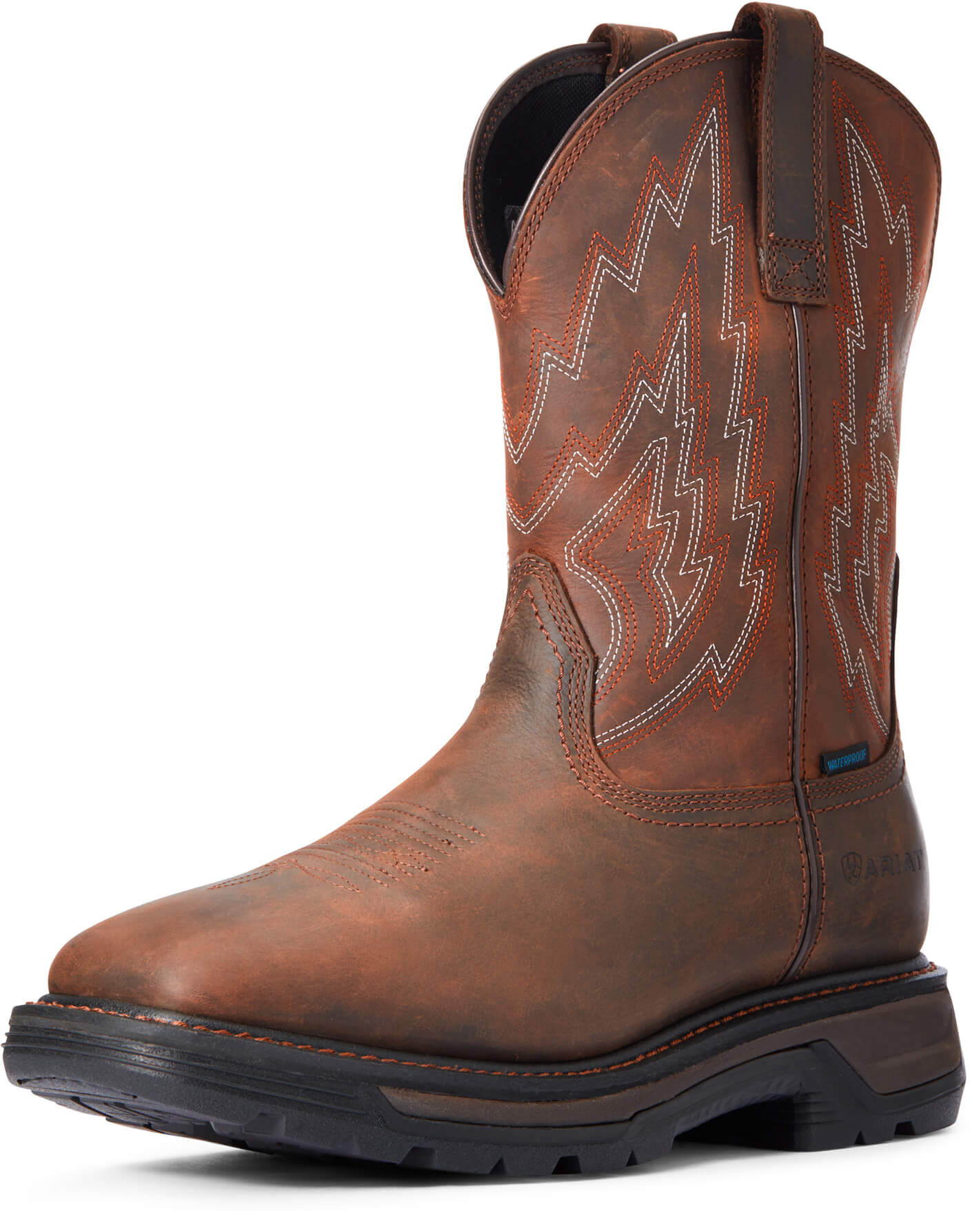 Men's Big Rig Waterproof Work Boots in Dark Brown, Size: 12 4E by Ariat