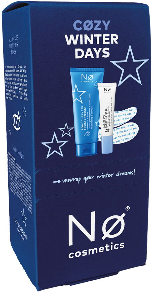 Nø Cosmetics Cozy Winter Days Set (Body Cleanser 75ml + Eye Mask 15ml + 1 Paar Augenpads)