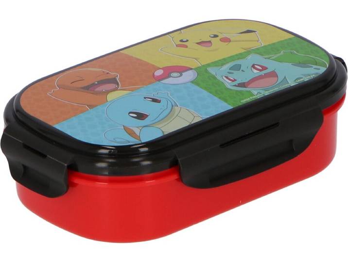 Pokémon Broodtrommel met Bestek - School - Lunchtrommel - Lunchbox - BPA Vrij (Pikachu\, Charmander\, Bulbasaur\, Squirtle)