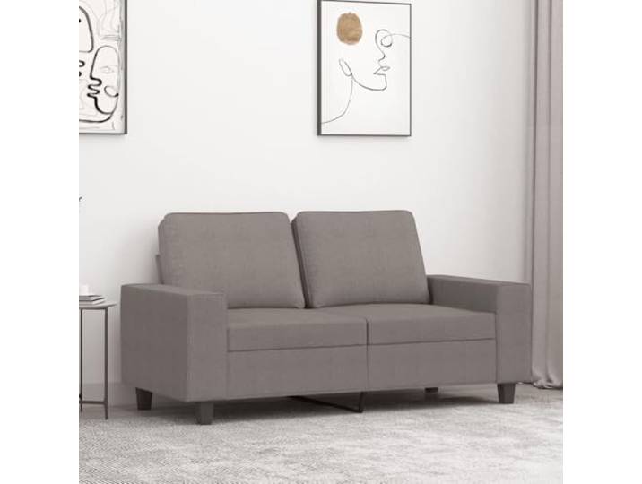 HEFZGDB 2-Sitzer-Sofa Taupe 120 cm Stoff Bezug Polstermöbel Metallgestell Wohnzimmer Sitzgruppe Komfortabel Langlebig Modern
