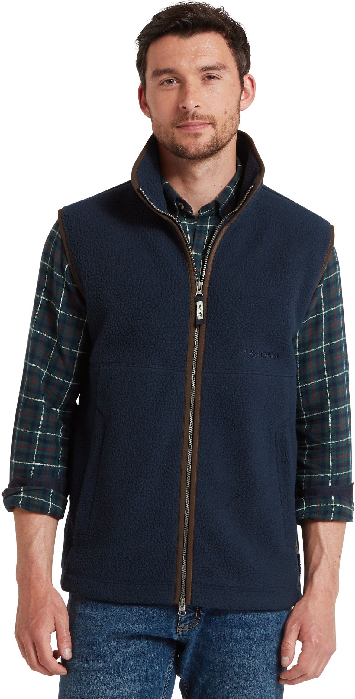 Schöffel Country Oakham Retro Fleece Gilet - Blue - Size 36 (S/M) - Men