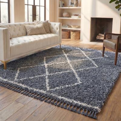 SAFAVIEH Pro Luxe Shag Subinka Moroccan Tassel 2.4-inch Thick Rug