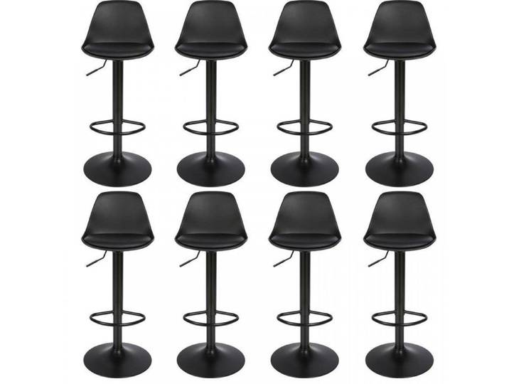 MIPAN.Tabouret Bar Lot de 8 - Chaise Pivotante - PU - Tabouret de Bistrot Hauteur Réglable Tabouret de Comptoir - Noir