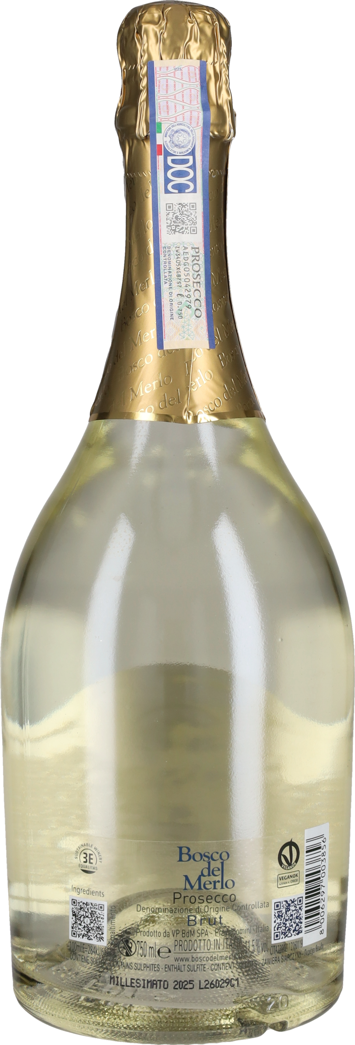 Prosecco Brut Millesimato Bosco del Merlo 2025