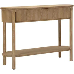 Mauro Ferretti Göteborg Konsolentisch, 110x40x80 cm - Tannenholz, MDF und Eisen - Modernes und natürliches Design für Eingangsbereiche und Wohnzimmer