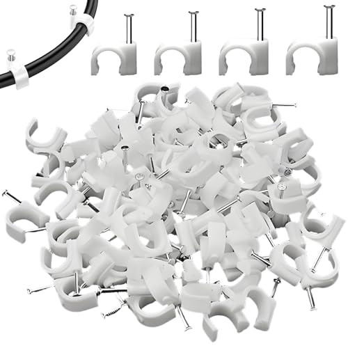 400 stuks Kabelklemmen met Nagels - Wit - 4 mm tot 10 mm