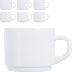 Luminarc Kaffeetassen Cylindrique ARC H7795, 220ml, Opalglas, weiß, 6 Stück