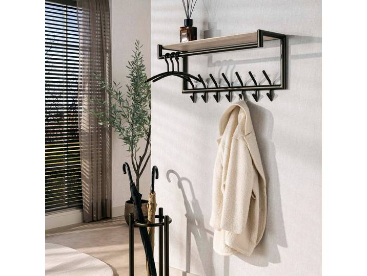 Kapstok Terra roede en hoedenplank 2x7 haken