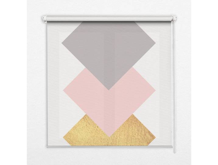 Tulup Innenrollo - Fensterrollo - Rollo - 150x140 cm - Überlappende Quadrate, Gelb, Kunststoff, Rechteckig, 150x140x0.5 cm, Heimtextilien, Vorhänge, Rollos