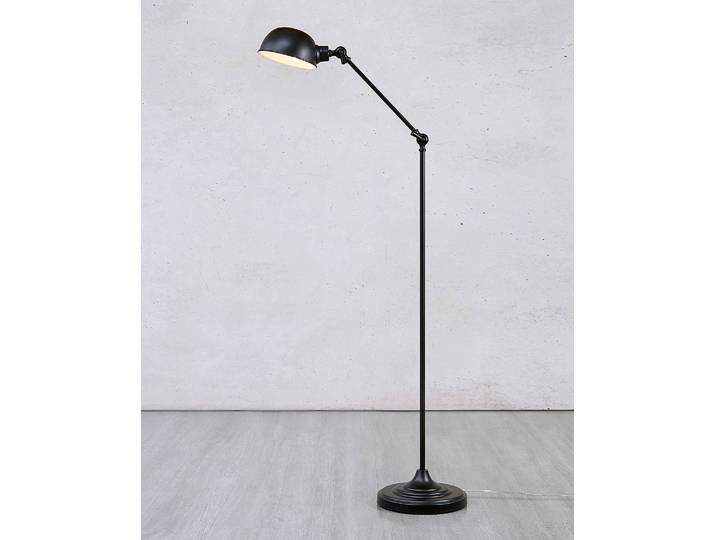 Lampadaire Portland Ø 18cm Noir/Noir Fer verni E27